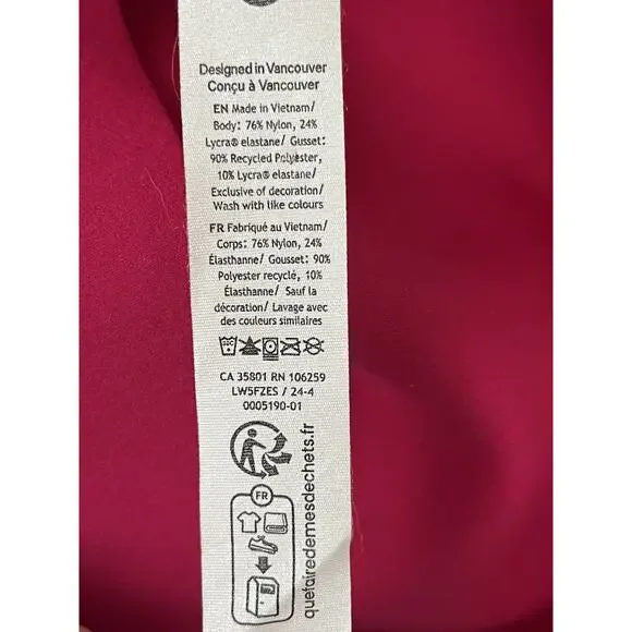 Lululemon Glow Up™ Super-High-Rise Tight 25" Sz 6 Passionate Pink Leggings - Picture 9 of 9